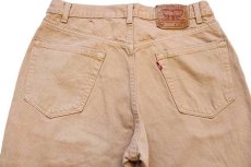 画像5: 00s USA製 Levi'sリーバイス 550 カラーデニムパンツ 後染め カーキ w34 L32 (5)