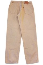画像3: 00s USA製 Levi'sリーバイス 550 カラーデニムパンツ 後染め カーキ w34 L32 (3)