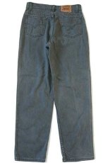 画像3: 90s USA製 Levi'sリーバイス 550 カラーデニムパンツ モスグリーン w30 L28 STUDENT (3)