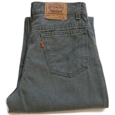 画像1: 90s USA製 Levi'sリーバイス 550 カラーデニムパンツ モスグリーン w30 L28 STUDENT (1)