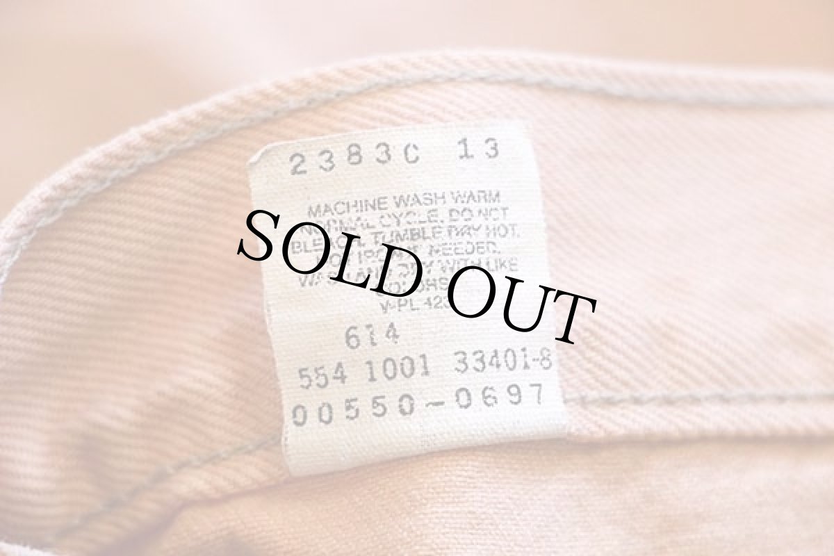 画像7: 00s USA製 Levi'sリーバイス 550 カラーデニムパンツ 後染め サーモンピンク w34 L34 (7)