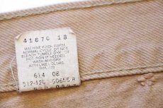 画像7: 00s USA製 Levi'sリーバイス 550 カラーデニムパンツ 後染め カーキ w34 L32 (7)