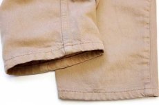 画像8: 00s USA製 Levi'sリーバイス 550 カラーデニムパンツ 後染め カーキ w34 L32 (8)