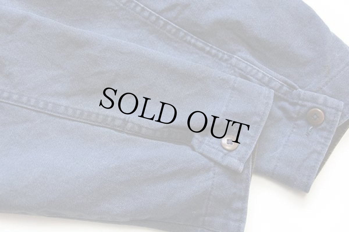 画像7: 90s USA製 L.L.Bean タータンチェック ウールライナー付き ダック地 フィールドコート 紺 W-M★ジャケット (7)