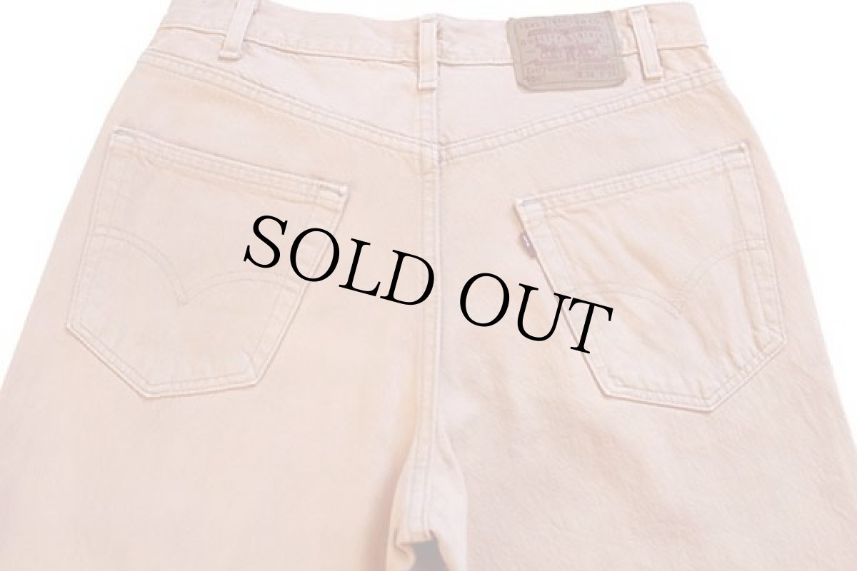 画像5: 00s USA製 Levi'sリーバイス 550 カラーデニムパンツ 後染め サーモンピンク w34 L34 (5)
