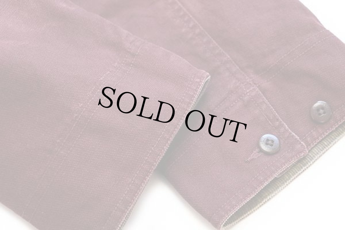 画像8: L.L.Bean タータンチェック PRIMALOFTプリマロフト 中綿入りライナー付き ダック地 フィールドコート バーガンディ W-M★ジャケット (8)