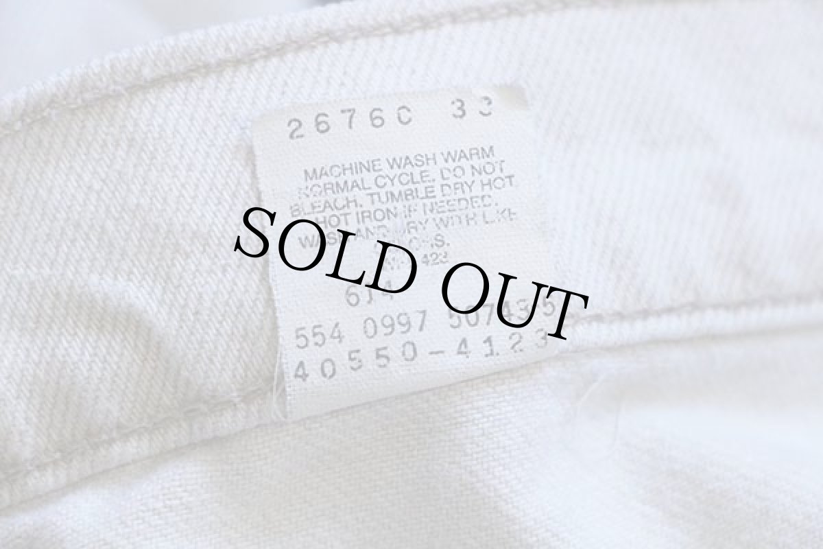 画像7: 90s USA製 Levi'sリーバイス 550 カラーデニムパンツ ベージュ w36 (7)