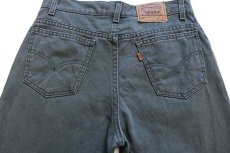 画像5: 90s USA製 Levi'sリーバイス 550 カラーデニムパンツ モスグリーン w30 L28 STUDENT (5)