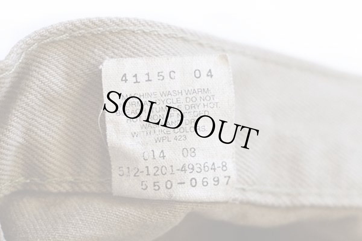 画像7: 00s USA製 Levi'sリーバイス 550 カラーデニムパンツ 後染め カーキ w38 L30 (7)