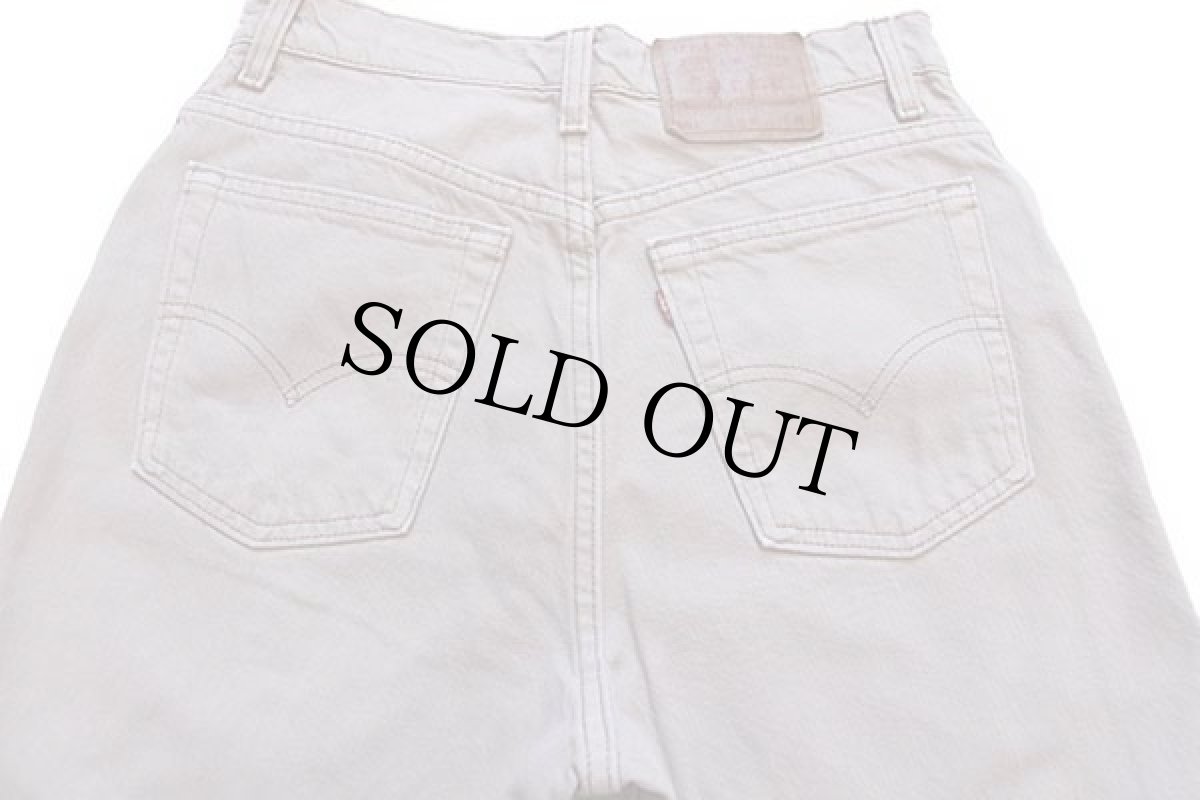 画像5: 90s USA製 Levi'sリーバイス 551 カラーデニムパンツ 後染め グレーベージュ 12 MED (5)