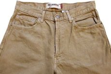 画像4: 00s Levi'sリーバイス 550 カラーデニムパンツ 後染め カーキ w34 L29 (4)