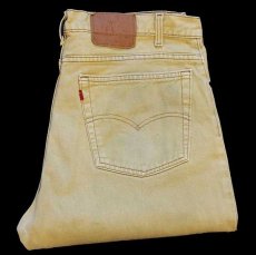 画像1: 90s USA製 Levi'sリーバイス 550 カラーデニムパンツ 後染め 黄 w38 L32 (1)