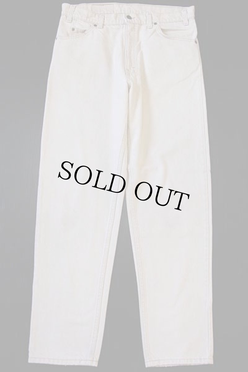 画像2: 90s USA製 Levi'sリーバイス 550 カラーデニムパンツ ベージュ w34 L32 (2)