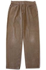 画像2: 00s USA製 Levi'sリーバイス 550 カラーデニムパンツ 後染め 茶 w36 L32 (2)