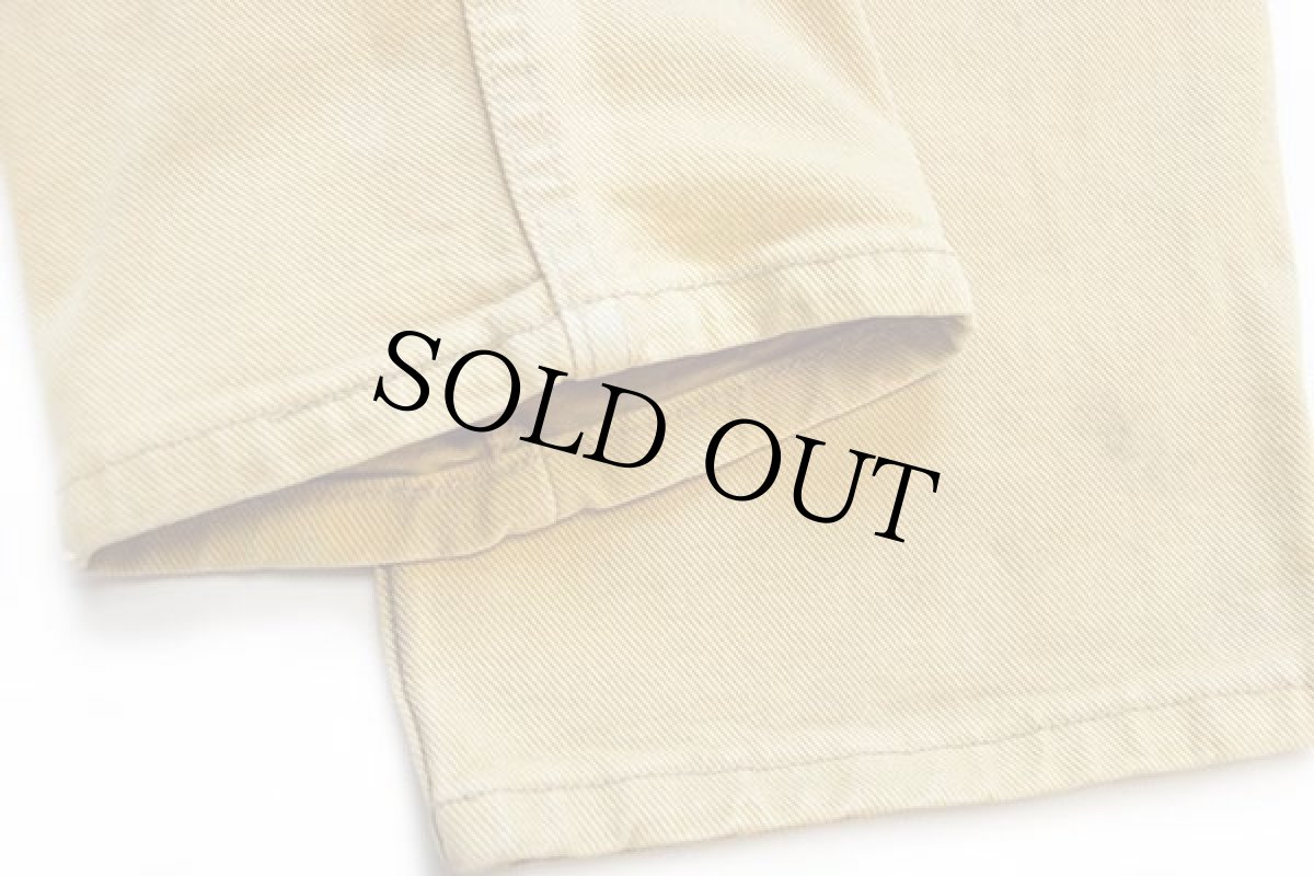 画像8: 90s USA製 Levi'sリーバイス 550 カラーデニムパンツ 後染め 黄 w33 L30 (8)