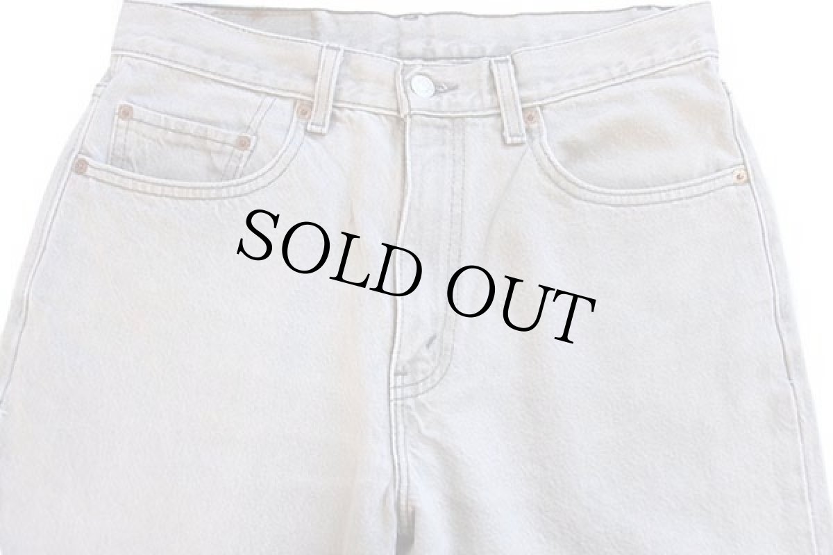 画像4: 90s USA製 Levi'sリーバイス 550 先染め カラーデニムパンツ グリーングレー w33 L34 (4)