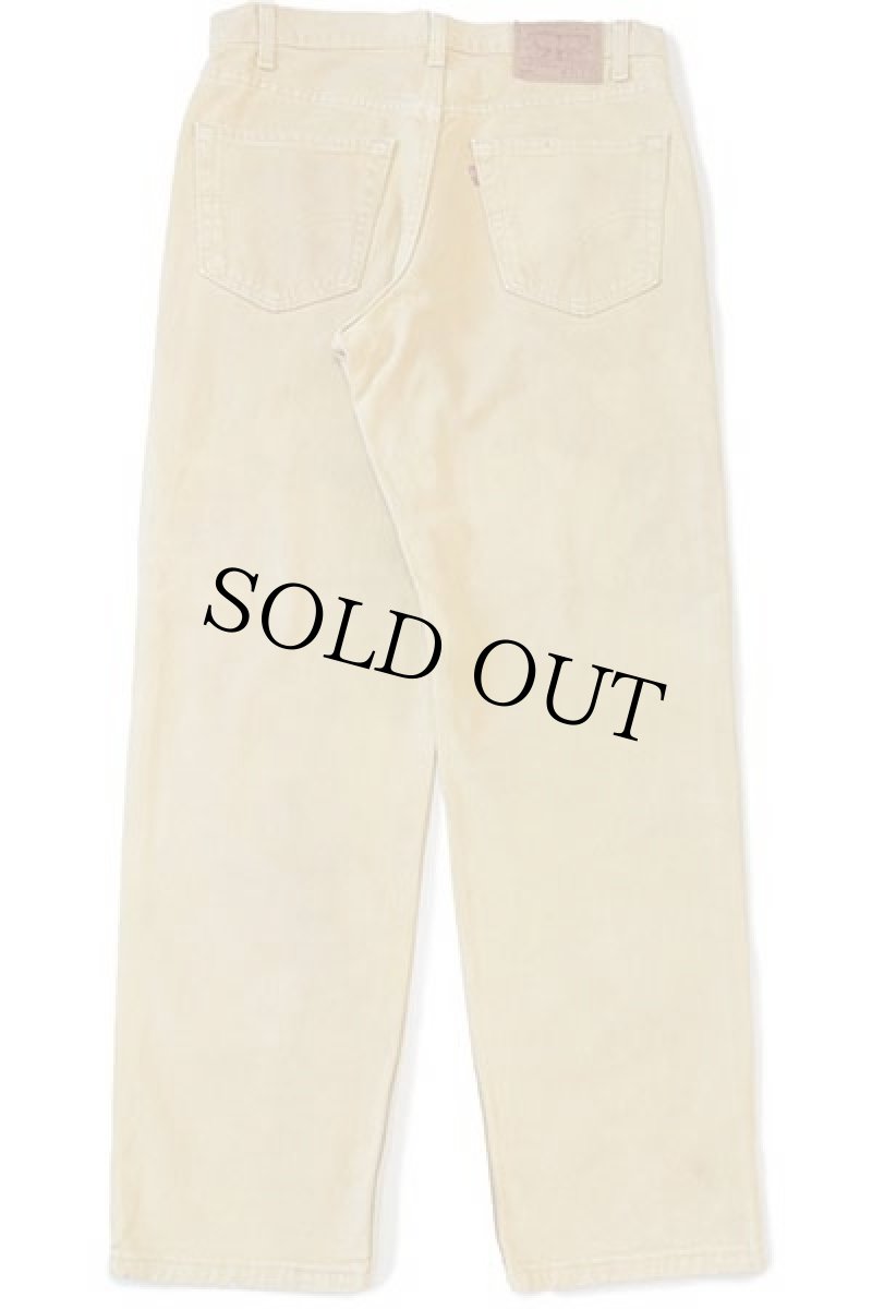 画像3: 90s USA製 Levi'sリーバイス 550 カラーデニムパンツ 後染め 黄 w33 L30 (3)