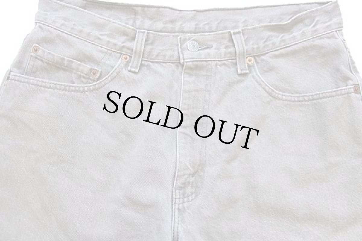 画像4: 90s USA製 Levi'sリーバイス 550 先染め カラーデニムパンツ グリーングレー w34 L32 (4)