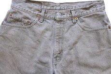 画像4: 90s USA製 Levi'sリーバイス 550 先染め カラーデニムパンツ グリーングレー w34 L32 (4)