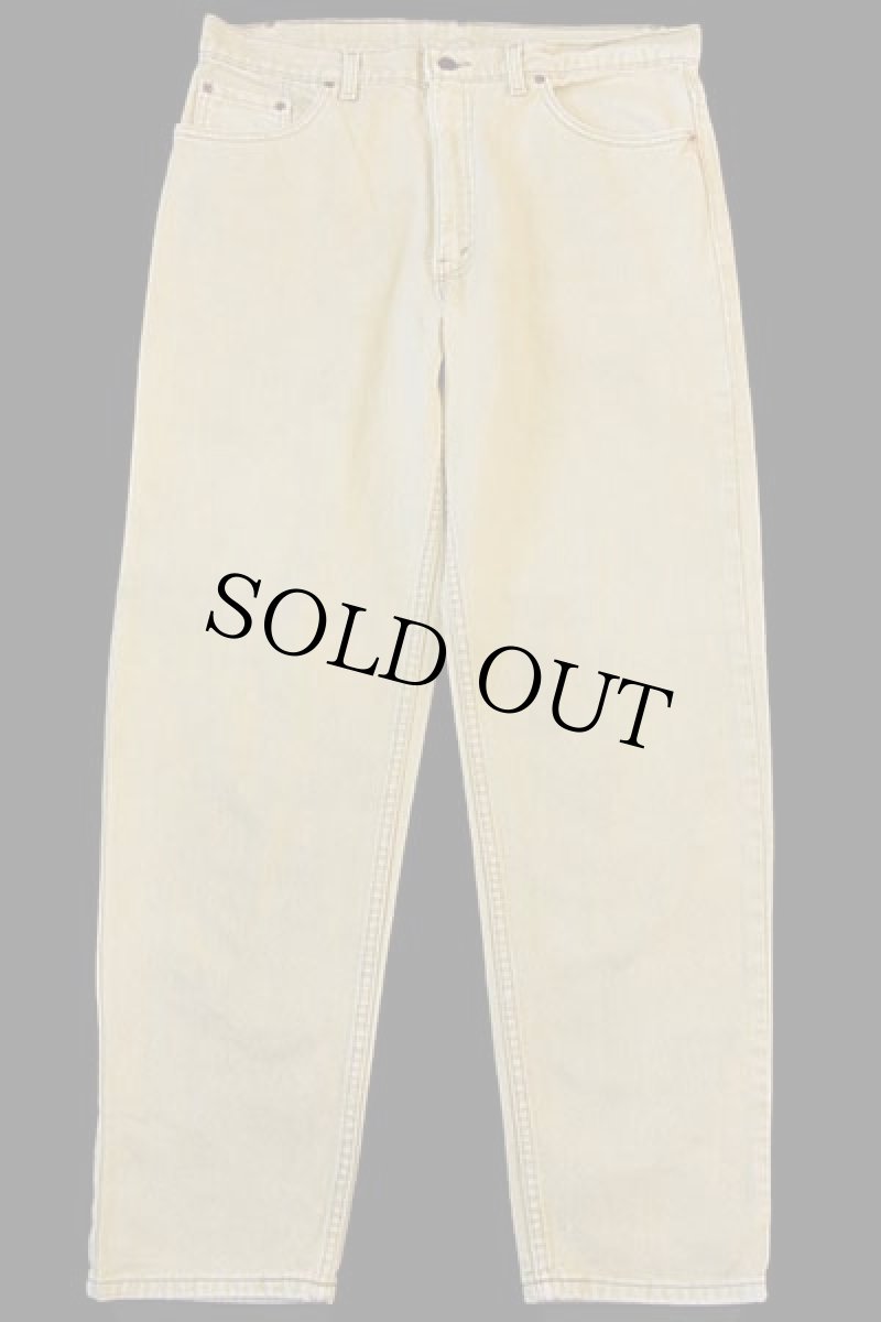 画像2: 90s USA製 Levi'sリーバイス 550 カラーデニムパンツ 後染め 黄 w38 L32 (2)