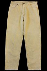 画像2: 90s USA製 Levi'sリーバイス 550 カラーデニムパンツ 後染め 黄 w38 L32 (2)
