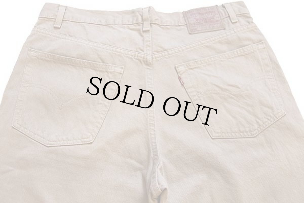 画像5: 00s USA製 Levi'sリーバイス 550 カラーデニムパンツ 後染め カーキ w38 L30 (5)