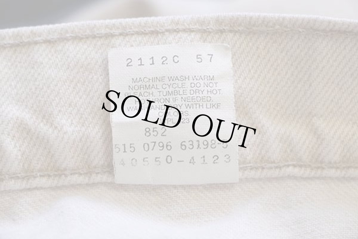 画像7: 90s USA製 Levi'sリーバイス 550 カラーデニムパンツ ベージュ w34 L32 (7)