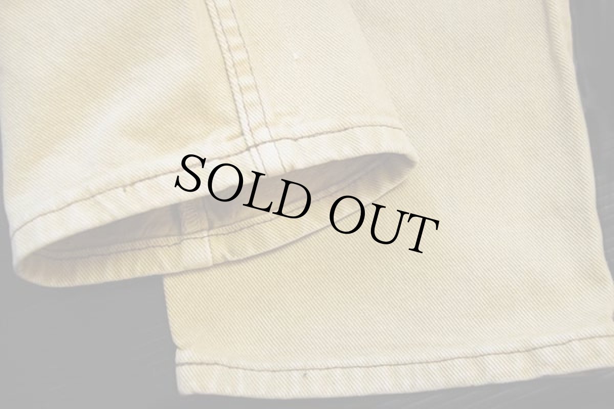 画像8: 90s USA製 Levi'sリーバイス 550 カラーデニムパンツ 後染め 黄 w38 L32 (8)