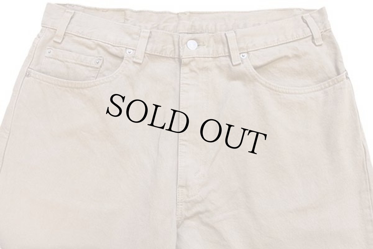 画像4: 00s USA製 Levi'sリーバイス 550 カラーデニムパンツ 後染め カーキ w38 L30 (4)