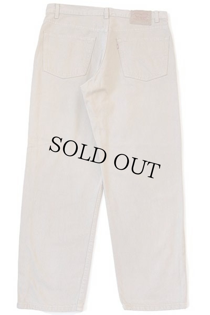 画像3: 00s USA製 Levi'sリーバイス 550 カラーデニムパンツ 後染め カーキ w38 L30 (3)