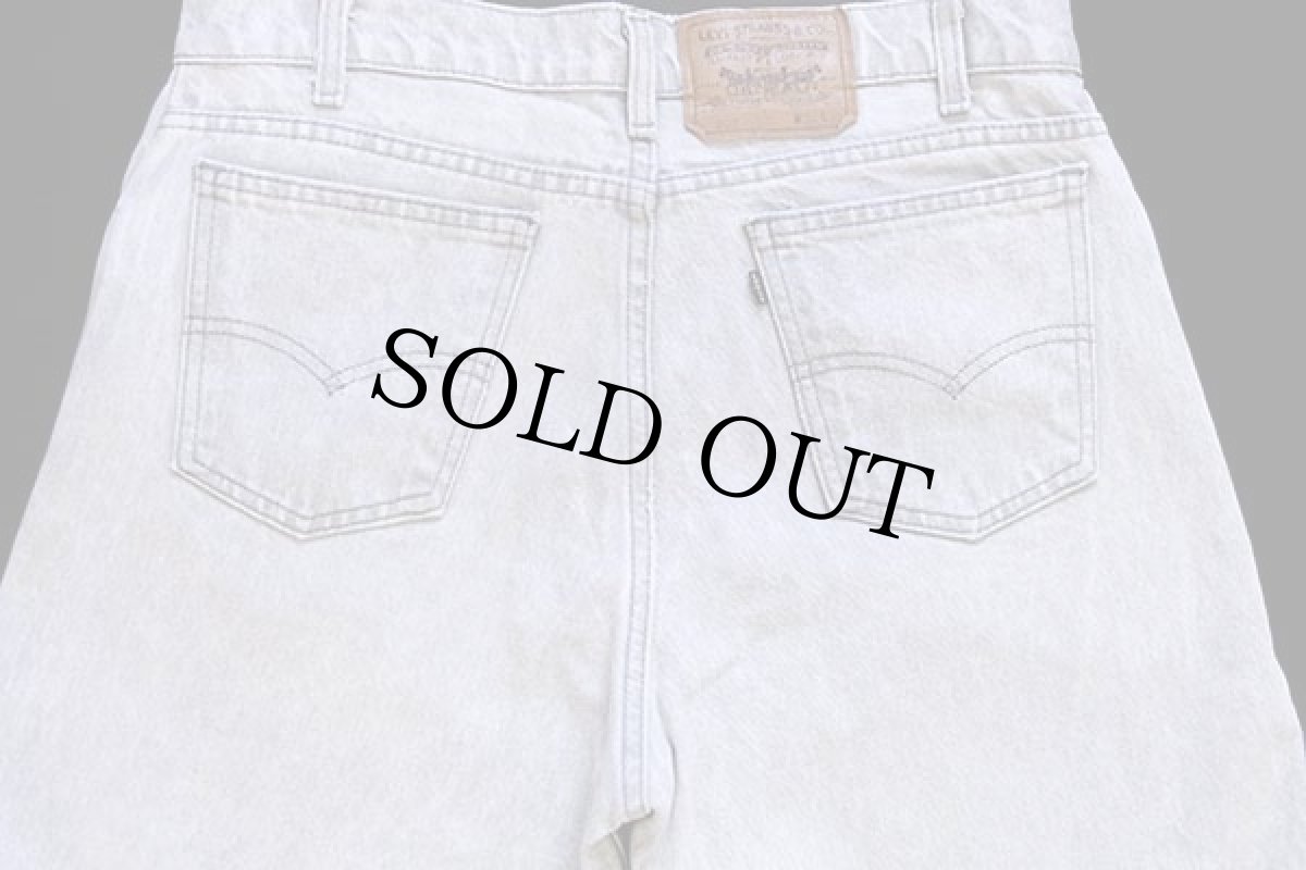 画像5: 80s USA製 Levi'sリーバイス 550 ケミカルウォッシュ グレー デニムパンツ w34 L30★アシッド (5)