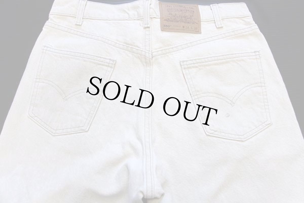 画像5: 90s USA製 Levi'sリーバイス 550 カラーデニムパンツ ベージュ w34 L30 (5)