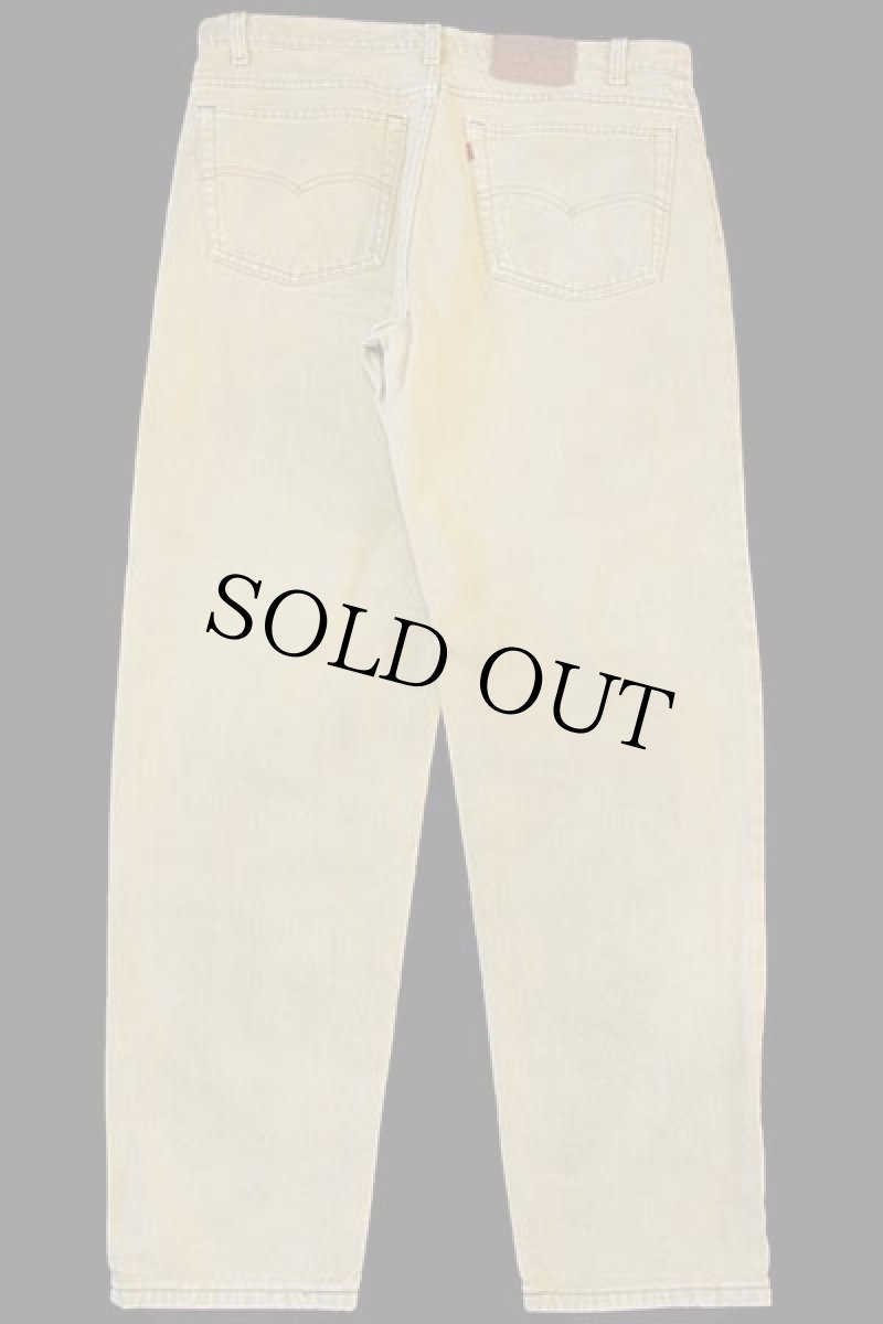 画像3: 90s USA製 Levi'sリーバイス 550 カラーデニムパンツ 後染め 黄 w38 L32 (3)