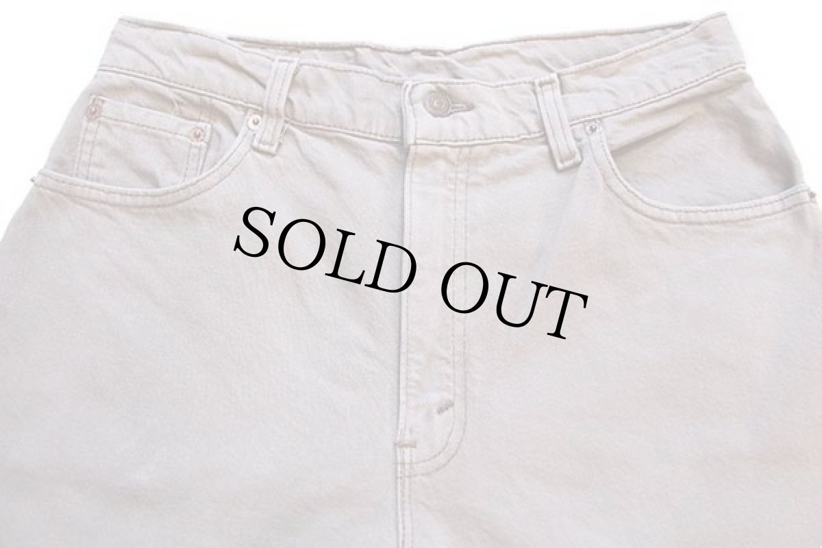 画像4: 90s USA製 Levi'sリーバイス 551 カラーデニムパンツ 後染め グレーベージュ 12 MED (4)