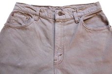 画像4: 90s USA製 Levi'sリーバイス 551 カラーデニムパンツ 後染め グレーベージュ 12 MED (4)