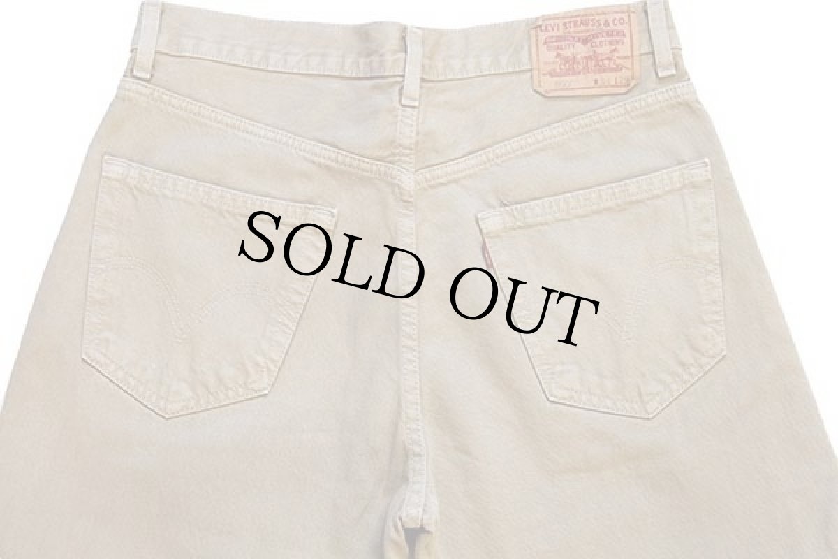 画像5: 00s Levi'sリーバイス 550 カラーデニムパンツ 後染め カーキ w34 L29 (5)
