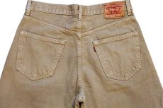 画像5: 00s Levi'sリーバイス 550 カラーデニムパンツ 後染め カーキ w34 L29 (5)