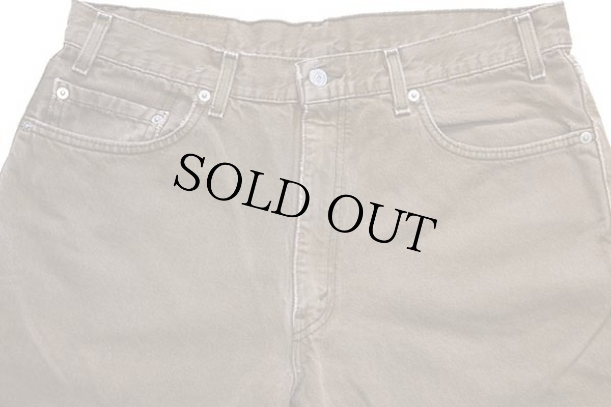 画像4: 00s USA製 Levi'sリーバイス 550 カラーデニムパンツ 後染め 茶 w36 L32 (4)