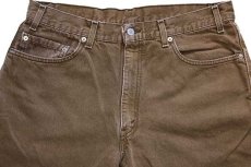 画像4: 00s USA製 Levi'sリーバイス 550 カラーデニムパンツ 後染め 茶 w36 L32 (4)