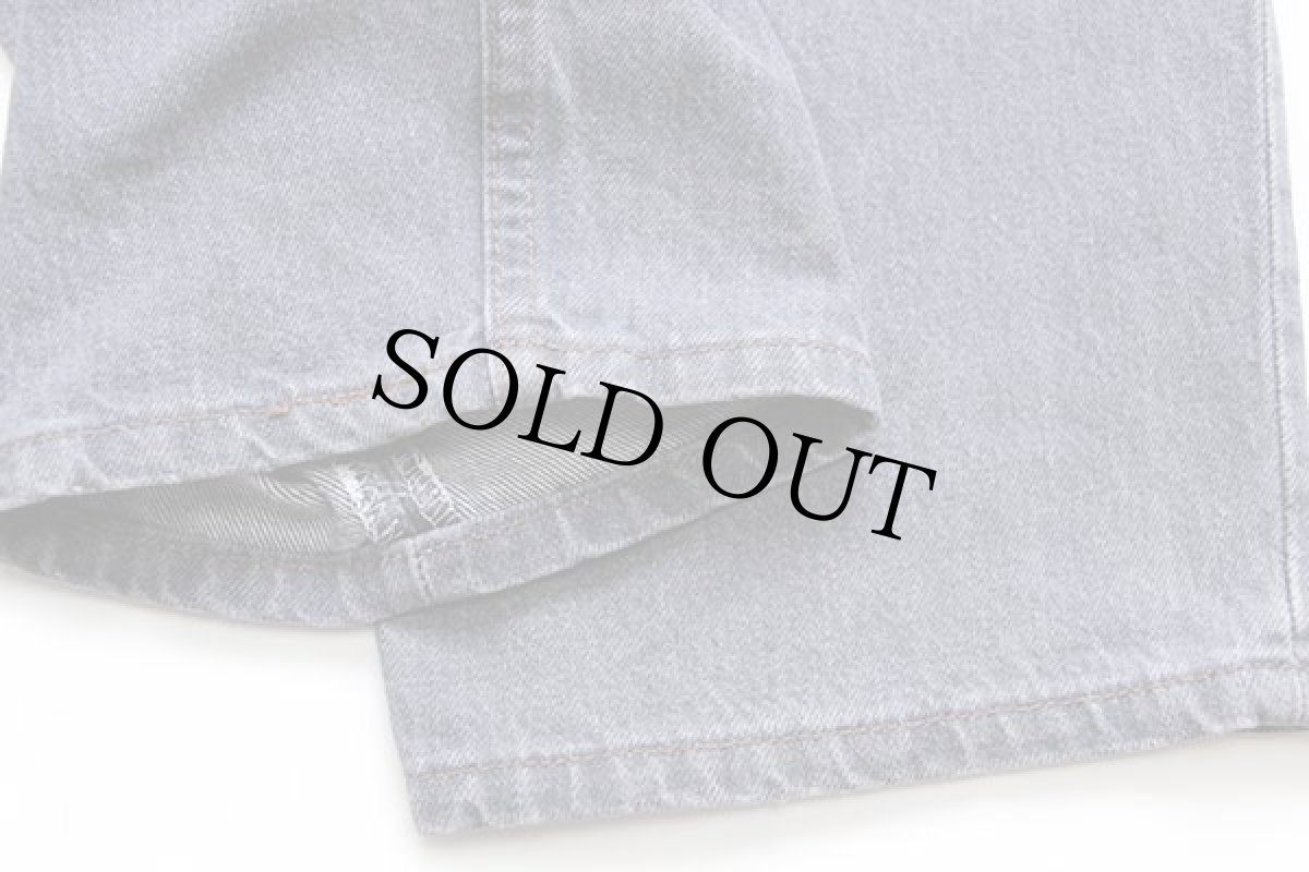 画像8: 90s USA製 Levi'sリーバイス 550 先染め グレー デニムパンツ w40 L30★93 (8)