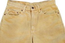 画像4: 90s USA製 Levi'sリーバイス 550 カラーデニムパンツ 後染め 黄 w33 L30 (4)