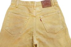 画像5: 90s USA製 Levi'sリーバイス 550 カラーデニムパンツ 後染め 黄 w33 L30 (5)