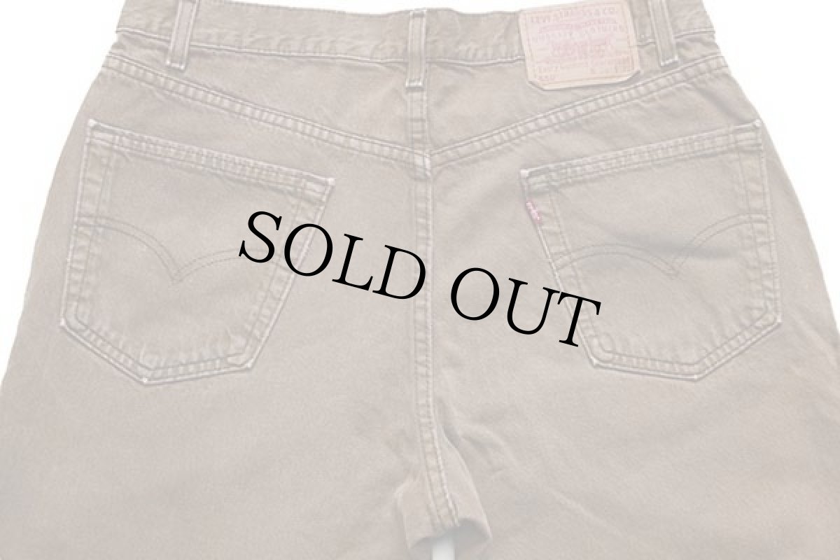 画像5: 00s USA製 Levi'sリーバイス 550 カラーデニムパンツ 後染め 茶 w36 L32 (5)