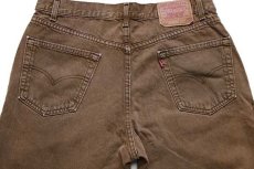 画像5: 00s USA製 Levi'sリーバイス 550 カラーデニムパンツ 後染め 茶 w36 L32 (5)