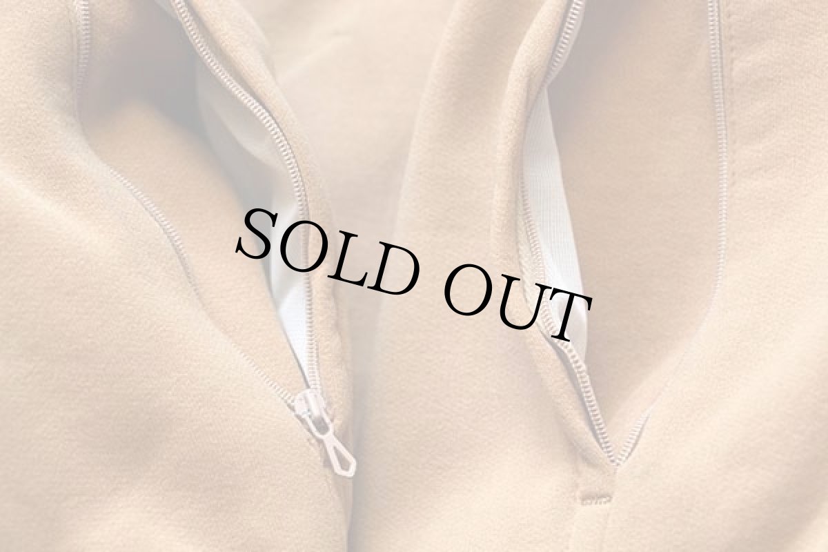 画像8: 70s フランス製 adidasアディダス VENTEX スタンドカラー トレフォイル フェルトプリント トラックジャケット 薄茶×紺★ジャージ (8)