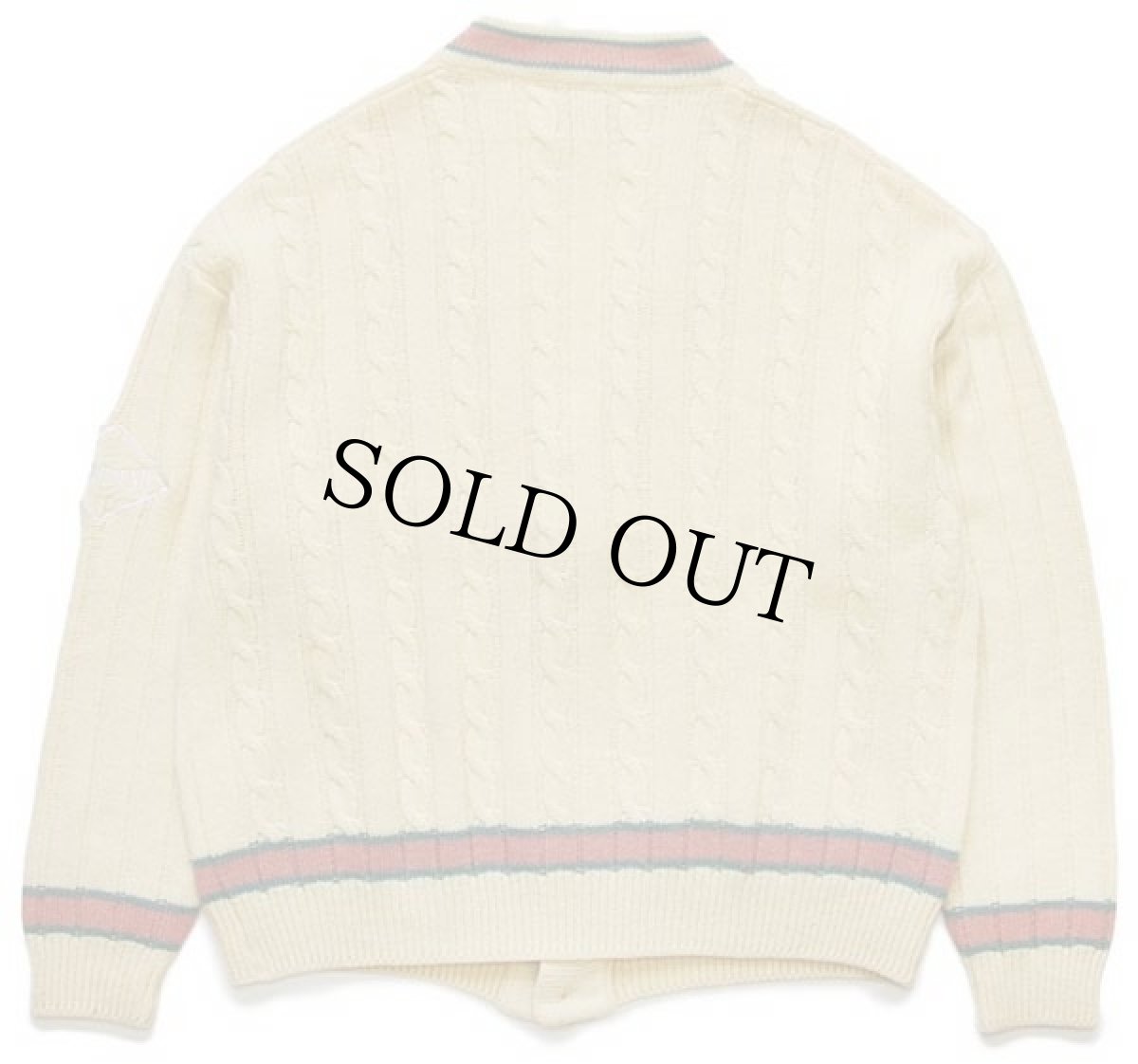 画像2: イタリア製 FOXHOUND ケーブル編み ウール×アクリルニット カーディガン パステルカラー イエロー 4 (2)