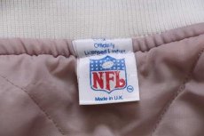 画像4: 90s 英国製 NFL BRONCOS 刺繍 キルティングライナー ナイロンスタジャン L (4)