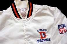 画像3: 90s 英国製 NFL BRONCOS 刺繍 キルティングライナー ナイロンスタジャン L (3)