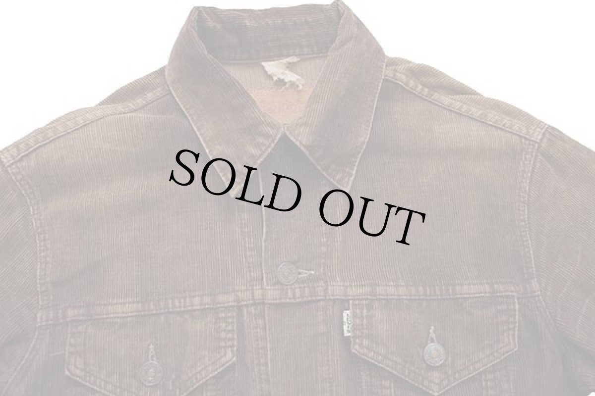 画像3: 70s LEVI'Sリーバイス BIGE コーデュロイジャケット ボロ 焦げ茶 (3)