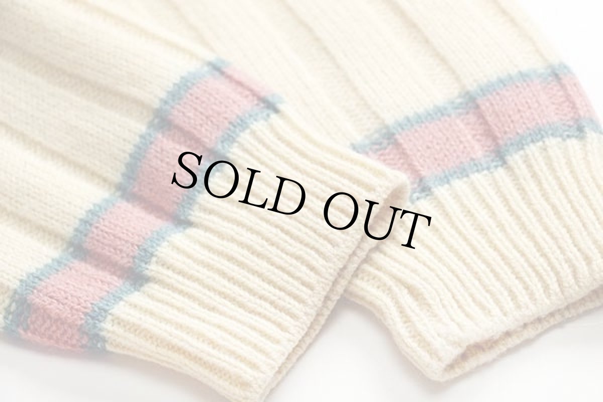 画像6: イタリア製 FOXHOUND ケーブル編み ウール×アクリルニット カーディガン パステルカラー イエロー 4 (6)